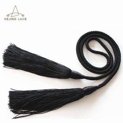 China Nylon Curtain Rope with Knotted Long Tassel Fringe for Curtain Tassel String for Clothing for sale