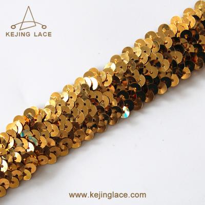 China Sustainable Colorful Elastic Sequin Trim Shining Ribbon Wholesale for sale