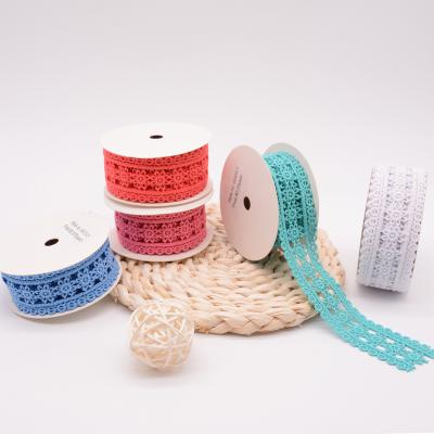 China Sustainable Colorful Embroidery Trim Cotton Clothes Lace Up Accessories for sale