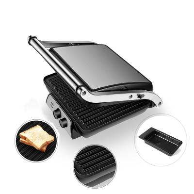 China Panini Size 4 Slice 2000W Adjustable Touch Grill Press Electric Panini Grill With Timing Function 105 Degree 180 Degree Pass Open Drop Test for sale