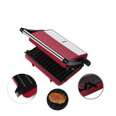 China Household 2-Slice Griddle Non-Stick Smokeless Electric Grill Mini Panini Press Grill 180 Degree Open Pass Drop Test for sale