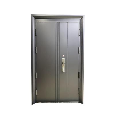 China Bulletproof 24 Inch Single Steel Home Exterior Iron French Swing Doors for sale