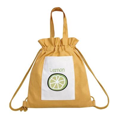 China Wholesale Reusable Custom Simple Canvas Multifunctional Hot Sale Fashion Cotton Sling Drawstring Ladies Girls College Women Shopping Tote Bag for sale