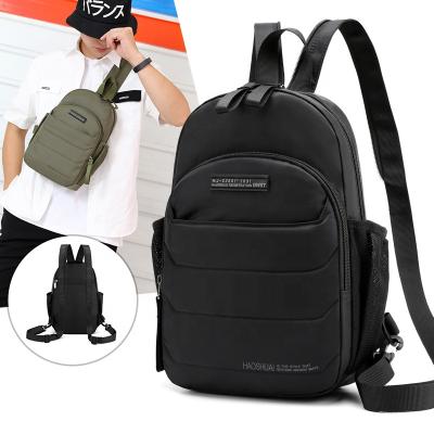 China Multi-Functional Canvas Messenger Bag Shoulder Bag Small Cross Body Bag For Men Boy School Student With Separate Shoulder Strap for sale