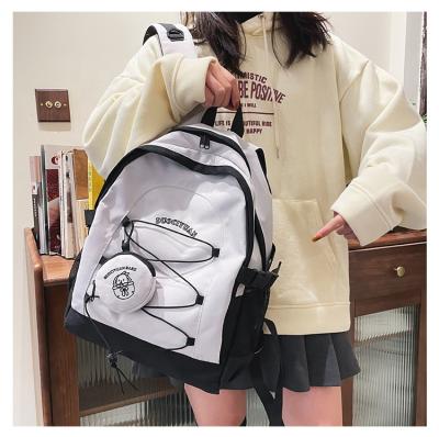 China Wholesale Colorful Embroidered Messenger School Bag Backpack Kids Teens Fashion Anti-theft Drawstring Bear Large With Round Purse for sale