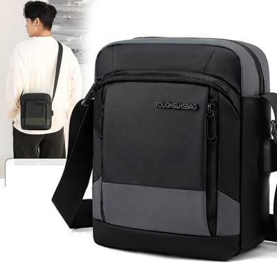 China New Wholesale Multifunctional Sports Cross - Logo Men Chest Anti Theft Side Bag Custom Waterproof Shoulder Sling Body Backpack With Usb Charging Port for sale