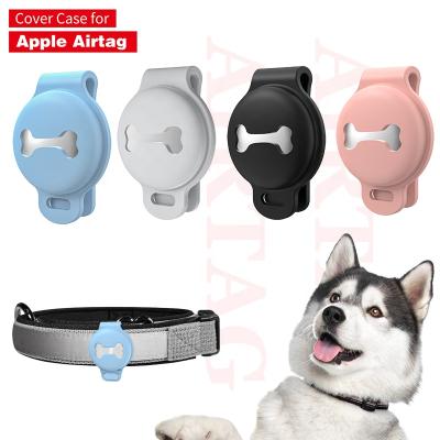 China Padded Reflective Nylon Pet Gps Tracker Airtag Dog Collar With Apple Airtag Holder For Dog Cat Tracker Finder for sale