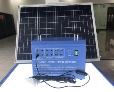 China Home Solar Home Generator All In One System LiFePO4 Battery For Lamp TV Mobile Phone Charging Fan 24 Hours Working for sale