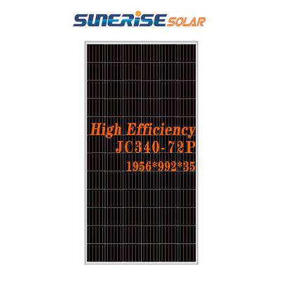 China Class A JC340-72p Poly Crystalline Solar Power Panels Half Cell Module 340w For Home Solar House System for sale