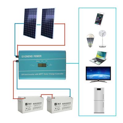 China Home Off Grid 1kW Solar Home System Kit For Fridge Lights TV Fans With Power Inverter for sale