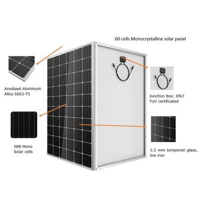 China cheap price 300W Mini Rooftop Solar Panels from 15A Sunerise for sale