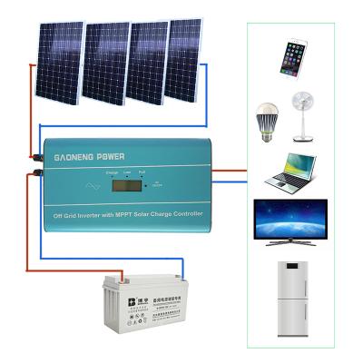 China 1000watt Home Smart Solar Powered Systems For Home With Inverter MPPT Solar Controller And Battery for sale