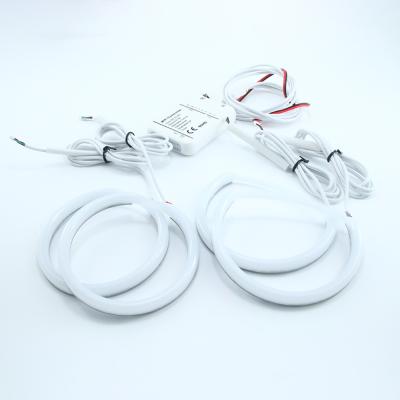 China 70mm 80MM Halo Ring Kits Angel Eyes Milk White Cotton Led Angel Eyes 70mm~160mm for sale