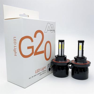 China Automotive led headlight Hongy 6500k 2 g20 amber white models h1 h3 h4 h7 h11 9005 9006 led headlight bulb 40w 4000lm for sale