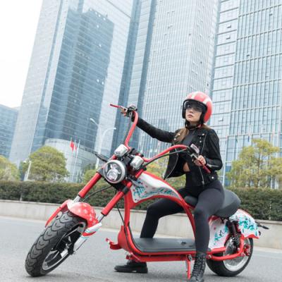 China Amoto EEC COC unisex custom fender 1500w 60v 12ah/20ah battery adult electric scooter with seat citycoco for sale