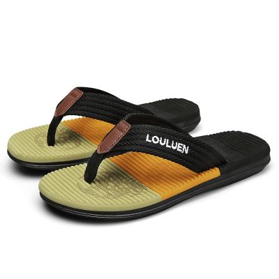 China Fashion Trend Beach Comfortable Men's Slippers Cheap Wholesale Men's PVC Flip Flops Shoes Slippers For for sale