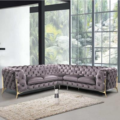 China Living room furniture combination sofa upholsthery adjustable modern fabric L-shaped corner sofa (other) for sale