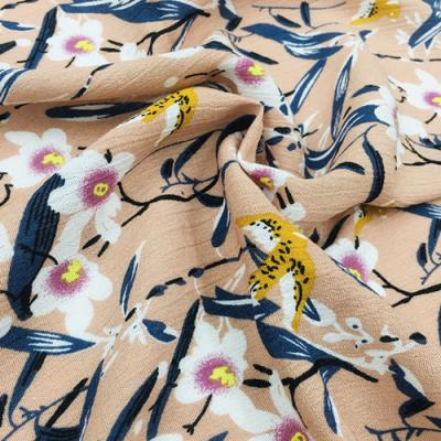 China Antistatic Manufacturers Breathable Reactive Printing Floral Printing Bamboo Cotton Fabric For Dress for sale