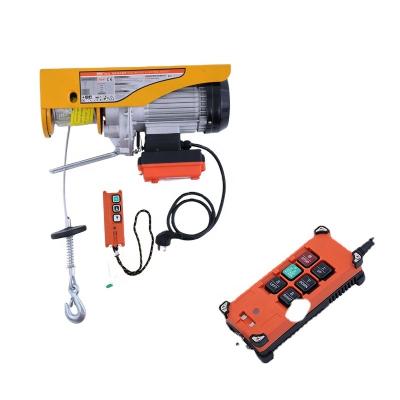 China Hotels Hot Sale 200kg 220v Wire Rope Mini Electric Cable Hoist for sale