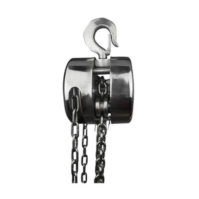 China Durable 0.5 1 1.5 2 3 5 10 Ton Manual Hand Electric Stainless Steel Block Hand Hoist Stainless Steel Chain Block Hoist for sale