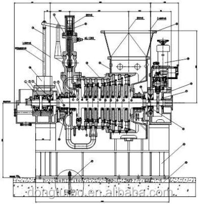 중국 Large DTEC Reheat Air Cooling Subcritical Condensing Steam Turbine (300mw) 300MW 판매용