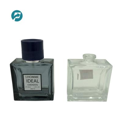 China Personal Care 50ml 100ml Square Cologne Perfume Glass Bottle For Men for sale