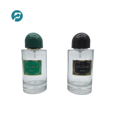 China Personal Care 100ml Cylinder Perfume Glass Spray Bottle Magnetic Cap for sale