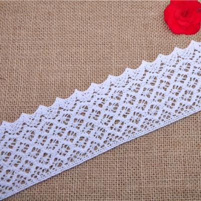 China High Quality 7.5CM Cotton 100% Cotton Crochet Lace For Garment for sale