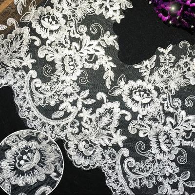 China Sustainable Wholesale Embroidery Polyester Lace For Wedding Dress for sale