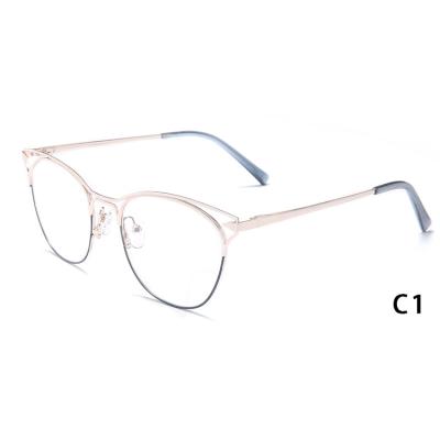 China Other Stainless Steel Metal Fashion Look Optical Frames For Female for sale