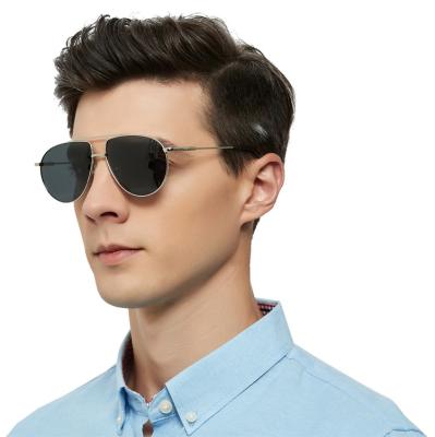 China For optical frames Aviation Ray Band Men Gold Frame Mirror Polarized Metal Trendy Mens Sun Glasses Sunglasses with logo branding for sale