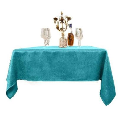 China 260gsm Waterproof Customization 55*71 Inch 140*180cm 140*180cm Rectangular Blue Rectangular Blue Solid Color Polyester Shot Crepe Tablecloth for sale