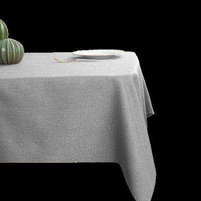 China Customization 47*63 inch 120*160 cm waterproof 240gsm light gray 100% polyester rectangular decoration for wedding event tablecloth for sale