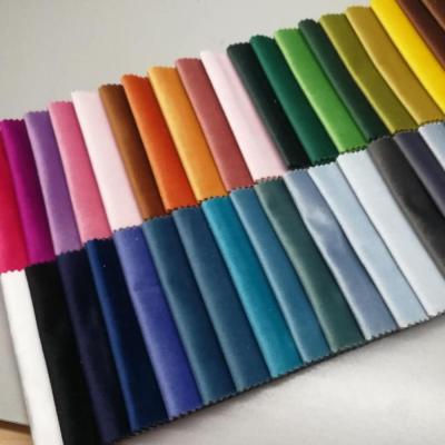 China 2019 Hot Sale Anti-Static Cheap Price Soft 100% Polyester Warp Knitted Plain Dyed Holland Velvet Fabrics For Sofa for sale