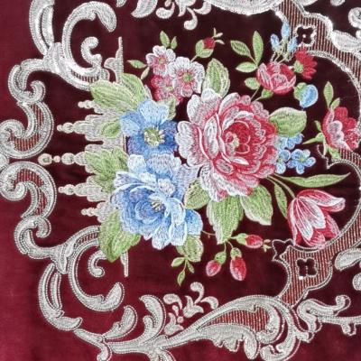 China Embroidery Polyester Velvet Fabric Tear-resistant Fabric For Sofa And Cushion for sale