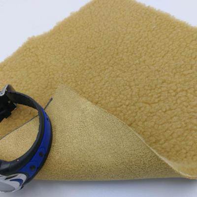 China Wholesale Toy For Garment KNIT bonded 30% wool plush metallic with poly suede PLUSH faux fur fabric for sale