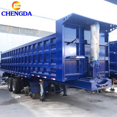 China Truck Trailer 4 Axle 80 ton 35cbm 40cbm 45cbm Dumper Tipper Semi Trailer For Sale for sale