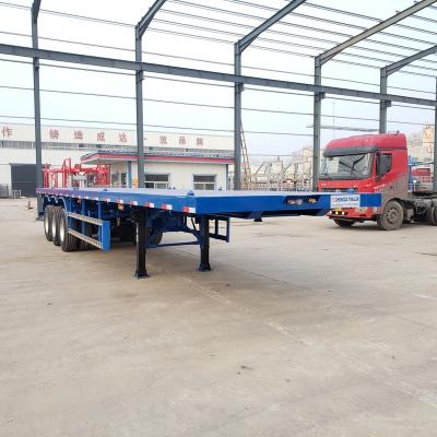 China Truck Trailer Hotsale Factory Price High Quality 4 Axle 45ft 40 ft 3 Axles Flatbed Container Semi Trailer Price for sale