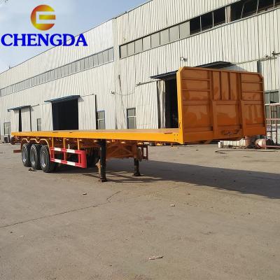 China Truck Trailer Best Trailer 3 Axle 40ft Flatbed Semi Trailer For Hot Selling for sale