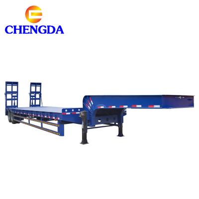 China Truck Trailer 2axles 3 Axles 30ton 5th Wheel Lowbed Trailer For Sale In Nigeria for sale