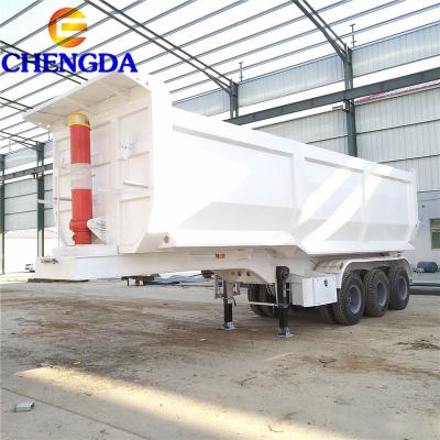 China Used Truck Trailer 3 Axle Tipper Semi Trailer End Dump Truck New Rear Trailer for sale