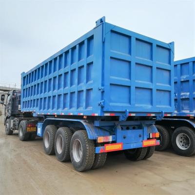 China Truck Trailer 3 Axles 40 60 80 100 Ton Empty Rear Tipper Trailer for sale