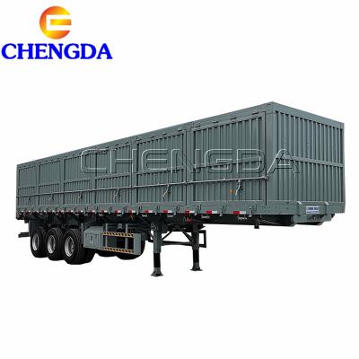 China Truck Trailer 3 Axles 80Tons 100 Tons Side Tipper Dump Trailer for sale