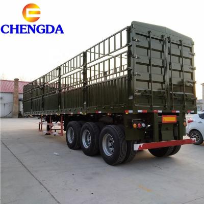 China Truck Trailer 3 Axles 40ft Stake Transport Barrier Semi Trailer for sale