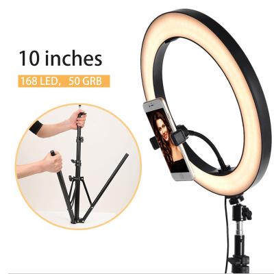 China Mini High Quality 10 Inch Photo Led/RGB Video Make Up Beaty Lamp Mini Ring Light Camera Te koop