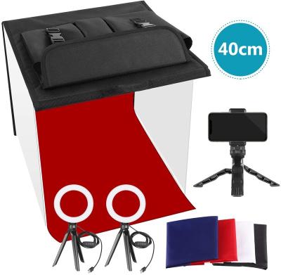 Κίνα Portable Lightbox 40x40x40cm Easy Light Box Tent Led Softbox With 4 Colors Background For Studio Photography Box Led Softbox προς πώληση