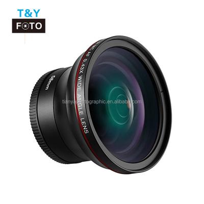 Chine Lens No Distortion 58mm 0.43X Wide Angle HD Macro Lens For Canon EOS Rebel DSLR Cameras à vendre