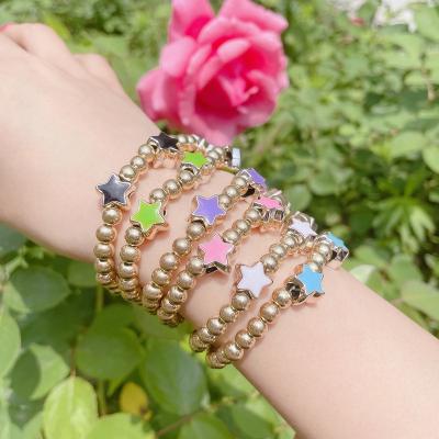 China Handmade BOHEMIA Beaded Bohemian Bracelet Sets Multilayer Gold Plated Beaded Bracelet For Girls Gold Bracelets Beaded Jewelry For Summer for sale