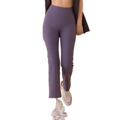 China Custom MIT Wholesale Breathable Winter Yoga Pants Pale Lavender High Waisted Slim Fit Fifth Spandex Fitness Pants for sale