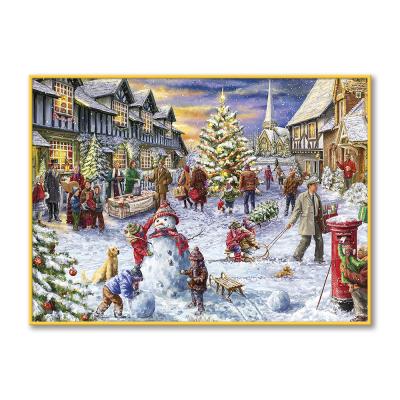 China European Cross Stitch Kits Embroidery DIY 11CT Stamped Kit 14CT Counted Set For Decoration Patterns Christmas Home Town NCMC1 for sale